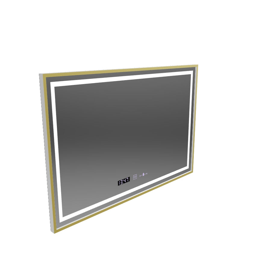 Téglalap alakú LED -tükör, 100x65 cm, Royale Gold Motion Glow Marcello, Osztály- és Hőmérő, Dimable