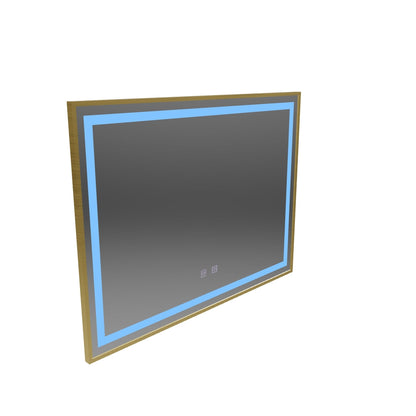 LED Touch Kalahiri tükör, 80x60 cm, leolvasztási funkció, aranycsomó keret