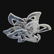 LED -vágy távirányítóval és Crystal Alejandro 154W, 9 virág, hideg/forró/semleges fény, instabil, fényes króm