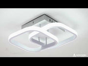 LED csillár VERTEX mátrix átfedő rombusz, fém keret, 11 W, 2 rombusz, hideg/meleg/semleges fény, fehér