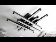 LED csillár távirányítóval LINEX, 63 W, 6 elem, lineáris, hideg/meleg/semleges fény, szabályozható, fekete