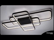 LED -csillár távirányító tengely 96W, 3 elem, hideg/forró/semleges fény, instabil, fekete