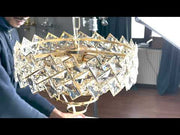 Crystal Chandelier Windsor Noble 5xe27, 40 cm átmérőjű, fényes arany, állítható magasság