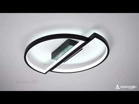 LED -csillár távirányító vektorral, Arcus 35W, 2 elem, hideg/forró/semleges fény, átkozott, fekete