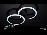 LED -csillár Betty 28W távirányítóval, 2 kör, hideg/forró/semleges fény, instabil, fekete