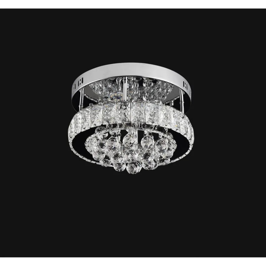 LED -csillár Abel 24W Crystal, 47 cm átmérőjű, hideg/forró/semleges fény, fényes króm
