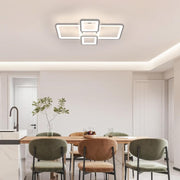 LED csillár távirányítóval ELLA 67W, 4 négyzet, hideg/meleg/semleges fény, szabályozható, fehér