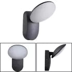 Kültéri LED fali lámpa 10W, AX165, meleg fény 3000K, fekete