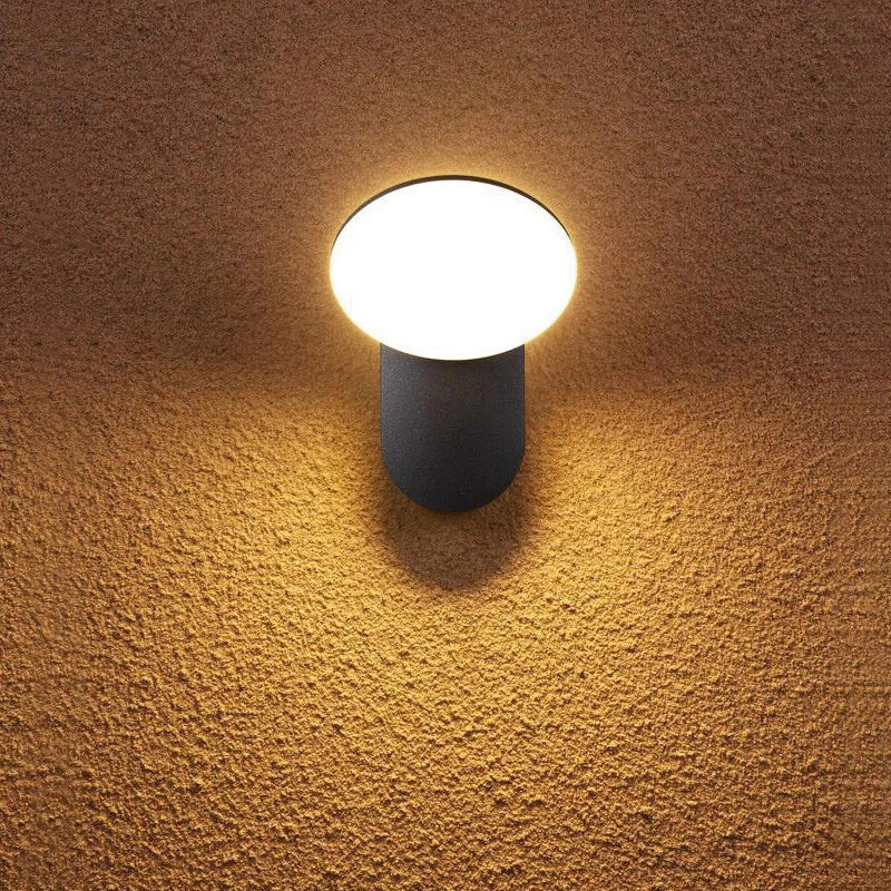 Kültéri LED fali lámpa 10W, AX165, meleg fény 3000K, fekete