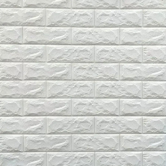 10x öntapadó 3D tapéta fehér tégla puha habból, 70 cm x 77 cm x 2 mm 3D tapéta Alapértelmezett cím Alessandro Design