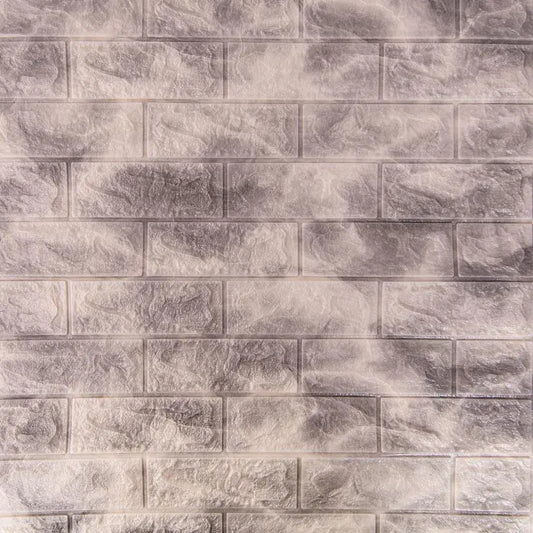 Állítsa be a 10D 3D -s ön -adézív szürke téglákat puha habból, 77 cm x 70 cm x 6mm