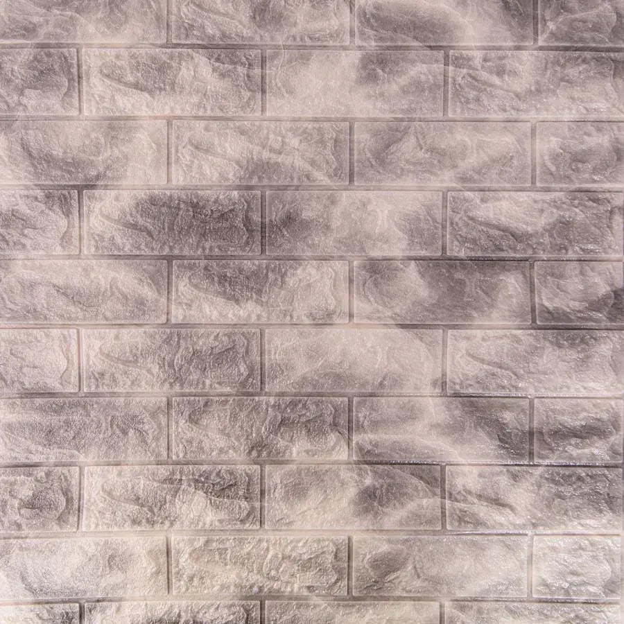 Állítsa be a 10D 3D -s ön -adézív szürke téglákat puha habból, 77 cm x 70 cm x 6mm