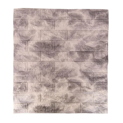 Állítsa be a 10D 3D -s ön -adézív szürke téglákat puha habból, 77 cm x 70 cm x 6mm