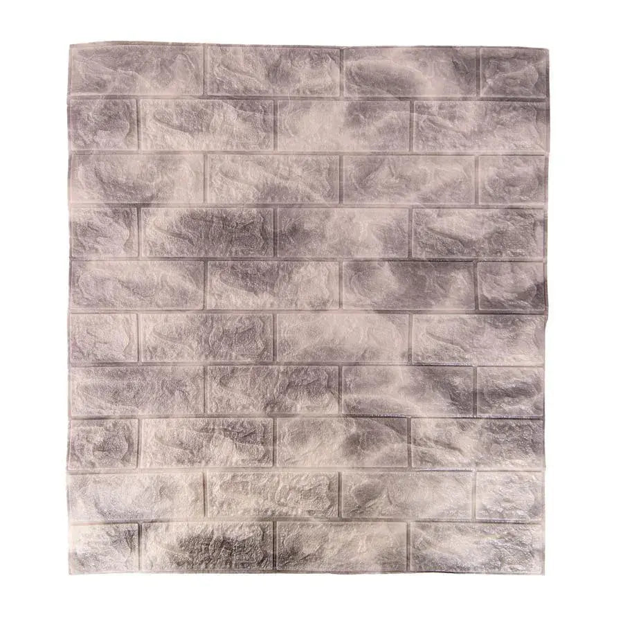 Állítsa be a 10D 3D -s ön -adézív szürke téglákat puha habból, 77 cm x 70 cm x 6mm