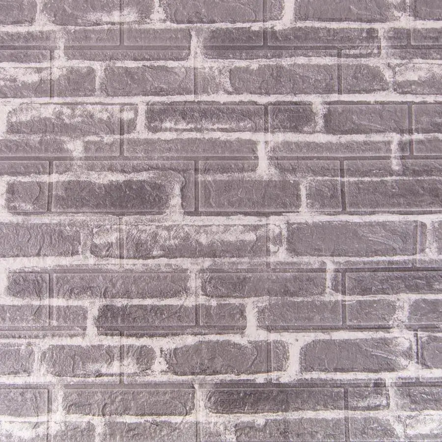 Állítsa be a 10D 3D -s ön -adézív szürke téglákat puha habból, 77 cm x 70 cm x 6mm