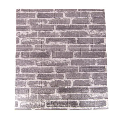 Állítsa be a 10D 3D -s ön -adézív szürke téglákat puha habból, 77 cm x 70 cm x 6mm