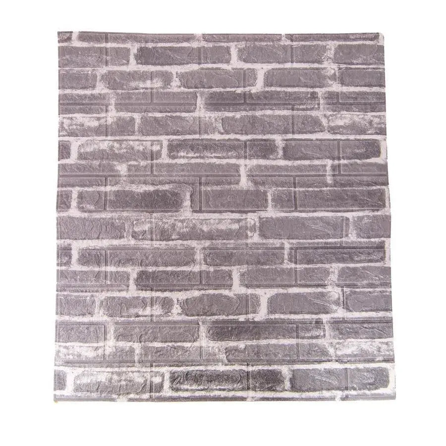 Állítsa be a 10D 3D -s ön -adézív szürke téglákat puha habból, 77 cm x 70 cm x 6mm