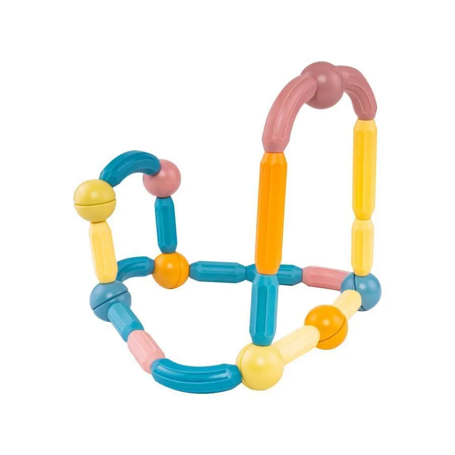 Puzzle típusú készlet geometriai formákkal mágnesekkel, 30 darab, műanyag és mágnesek