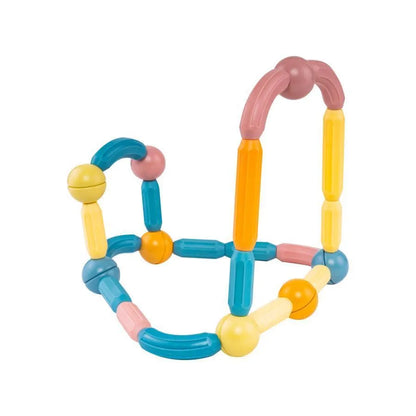 Puzzle típusú készlet geometriai formákkal mágnesekkel, 30 darab, műanyag és mágnesek