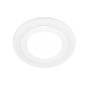 Kerek LED -es folt, 9W, 3000K/6500K, három funkció, fehér, fehér