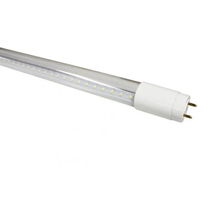 Átlátszó LED -cső, 9W = 18W, 6400K, erő az egyik végén