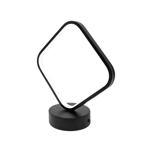LED LED lámpa, 26W, 3000K/4000K/6000K, fém és akril, fekete