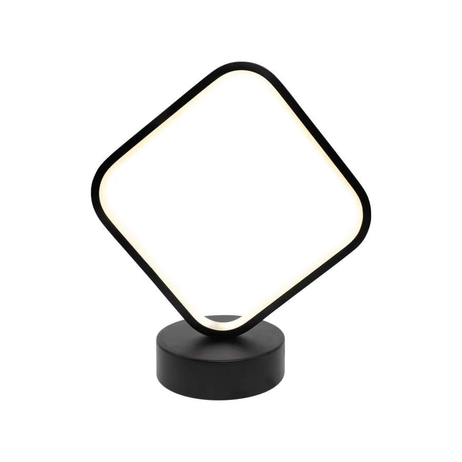 LED LED lámpa, 26W, 3000K/4000K/6000K, fém és akril, fekete