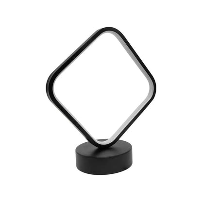 LED LED lámpa, 26W, 3000K/4000K/6000K, fém és akril, fekete