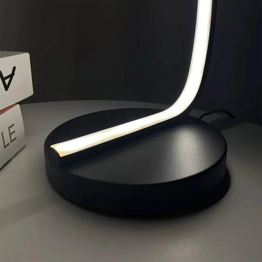 Nemesis LED lámpa, 10W, hideg/forró/semleges fény, fém és akril, fekete