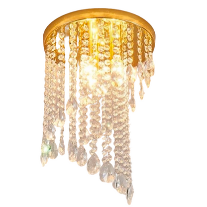 Crystal Ottavio csillár, 25 cm átmérőjű, 2*E14, fém, arany