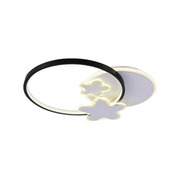 LED -csillár Sandrina 106W távirányítóval, csillag, hideg/forró/semleges fény, fehér, fekete fehér