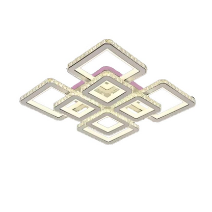 LED -csillár távirányítóval és Leila Crystal 237W, 8 négyzet