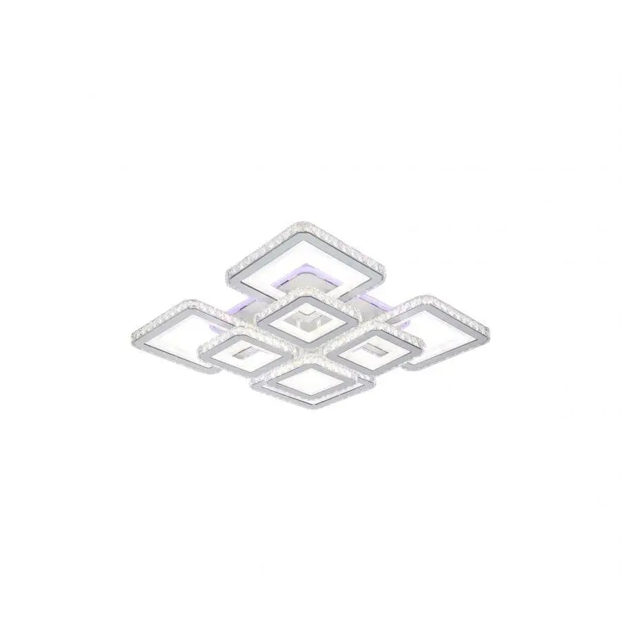 LED -csillár távirányítóval és Leila Crystal 237W, 8 négyzet