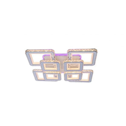 LED -csillár távirányítóval és Leila Crystal 237W, 8 négyzet