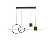 LED -csillár felfüggesztette a Paulina 74W távirányítót, hideg/forró/semleges fény, instabil, fekete, állítható magasság