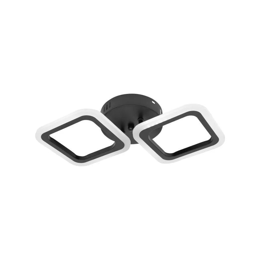LED LED Pulsaris 22W, 2 négyzet, hideg/forró/semleges fény, fekete