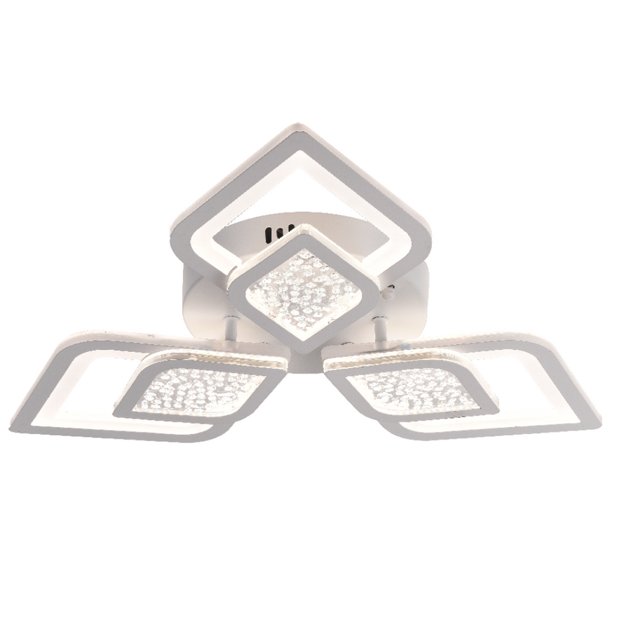 LED -csillár Dalia 64W távirányítóval, 3 szirm, hideg/forró/semleges fény, instabil, fehér