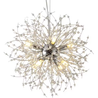 Schönbrunn Crystal Chandelier, 6x G9, 40 cm átmérőjű, fényes ezüst, állítható magasság