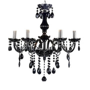 Alnwick Crystal Chandelier Eleganza, 5xe14, 48 cm átmérőjű, fekete, állítható magasság