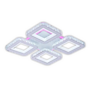 LED -csillár távirányítóval és Crystal Leila RGB 79W, 4 négyzet