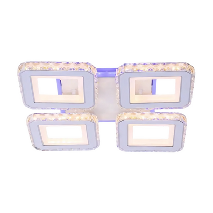 LED -csillár távirányítóval és Crystal Leila RGB 79W, 4 négyzet