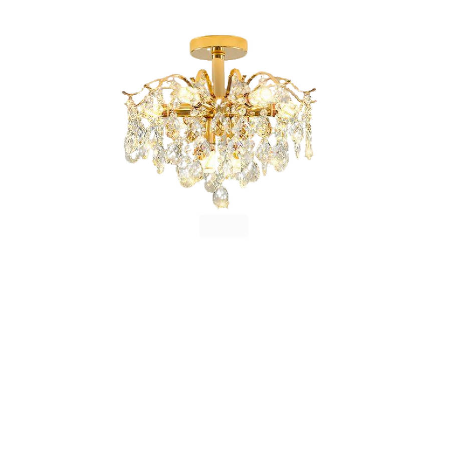 Crystal Crystal Chandelier, 6x E14, 45 cm átmérőjű, arany