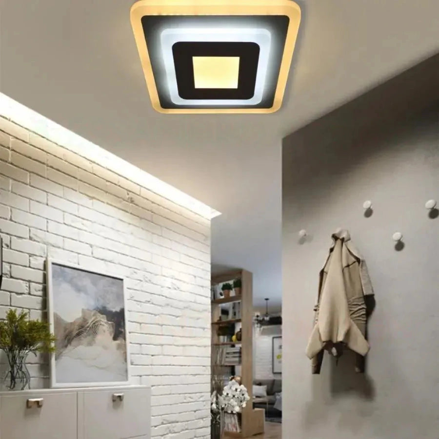 Mornika 14W LED, 25 cm átmérőjű, négyzet alakú, semleges fény, fehér