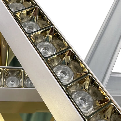 LED -csillár Makoto 144W távirányítóval, 6 elem, lineáris, hideg/forró/semleges fény, instabil, aranyfehér
