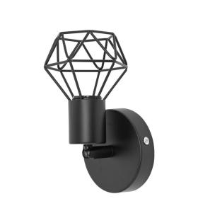 Fali lámpa Hexagon 1x E14 Fekete