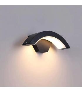 Harera kültéri LED fali lámpa, 12W, fém, fekete
